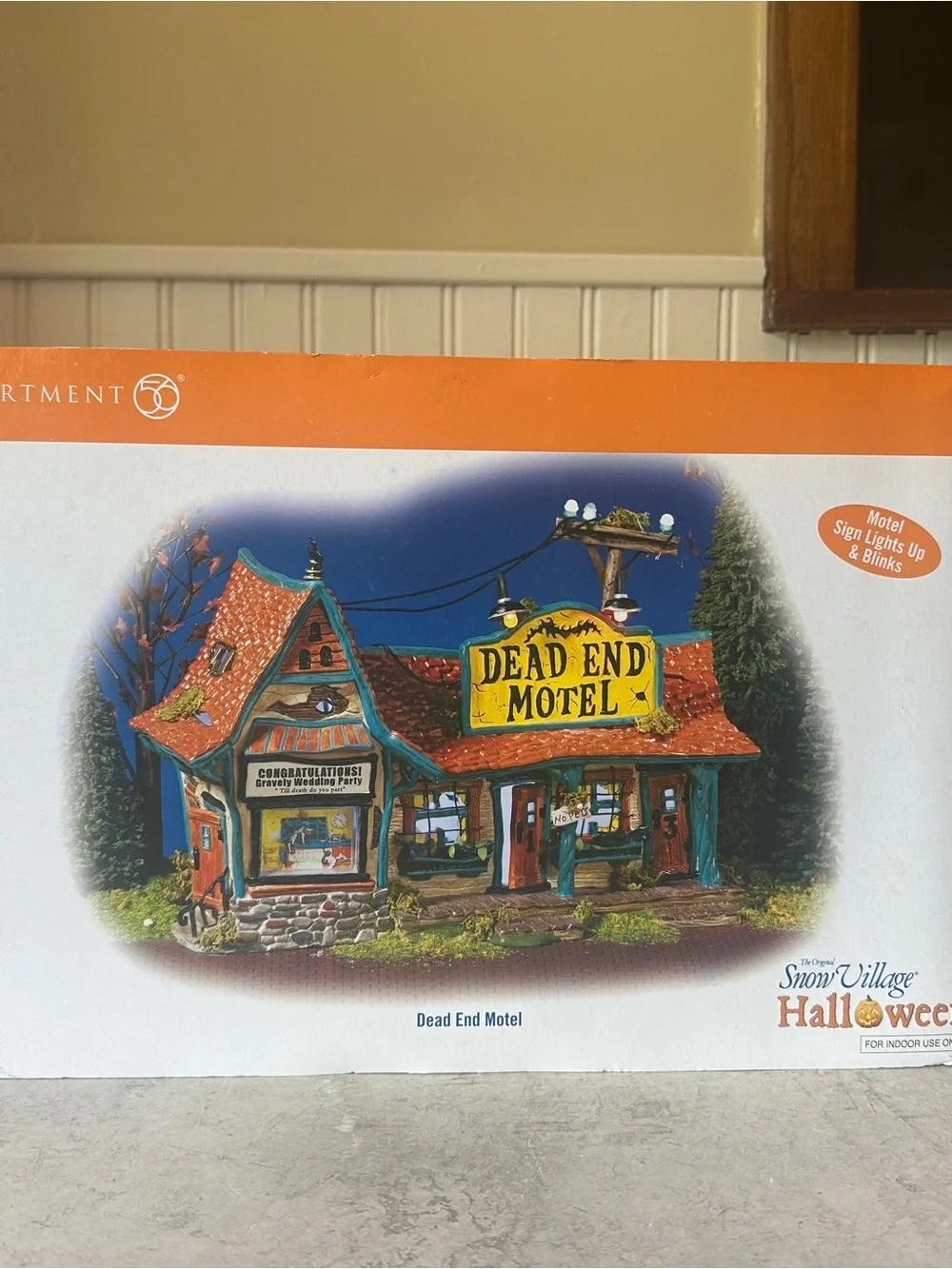 Dept 56 Dead End Motel Halloween Village EUC #55377 Flashing Lights Retired